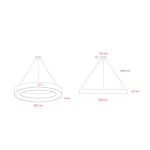 Светильник LED ЭРА Geometria SPO-134-B-40K-056 Ring 56Вт 4000К 4200Лм IP40 800*80 черный подвесной драйвер внутри