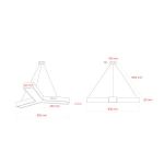 Светильник LED ЭРА Geometria SPO-142-W-40K-044 Igrek 44Вт 4000K 3000Лм IP40 800*80 белый подвесной драйвер внутри