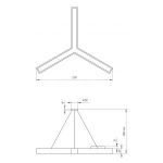 Светильник LED ЭРА Geometria SPO-144-W-40K-066 Igrek 66Вт 4000К 4000Лм IP40 1200*1200*80 белый подвесной