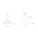 Светильник LED ЭРА Geometria SPO-153-B-40K-030 Delta 30Вт 4000К 2100Лм IP40 600*80 черный подвесной драйвер внутри