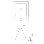Светильник LED ЭРА Geometria SPO-162-W-40K-070 Quadro 70Вт 4000К 4200Лм IP40 800*800*80 белый подвесной
