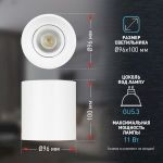 Светильник настенно-потолочный спот ЭРА OL25-1 WH MR16/GU5.3, белый, поворотный