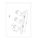 Светильник настенно-потолочный спот ЭРА OL35-3 BK MR16 GU10 IP20 черный хром