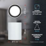 Светильник настенно-потолочный спот ЭРА OL48 WH/BK MR16 GU10 IP44 черный, белый