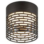 Светильник настенно-потолочный спот ЭРА OL53 BK под лампу GX53 черный IP20