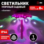 Светильник уличный ЭРА ERASF22-53 на солнечной батарее садовый Зонтик Диско 1 LED 32 см