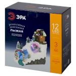 Светодиодная новогодняя фигура ЭРА EFIS-S06 композиция Лыжня мультиколор 3*АА 22*14*22 см