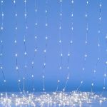 Светодиодная новогодняя гирлянда ЭРА ENIN-200WD занавес водопад холодный белый 3*2 м 200 LED IP20