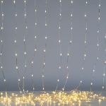 Светодиодная новогодняя гирлянда ЭРА ENIN-200WL занавес водопад теплый белый 3*2 м 200 LED IP20