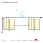 Светодиодная новогодняя гирлянда ЭРА ENOZ-2B Занавес уличная 2 м*2 м желтая 96 LED