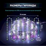 Светодиодная новогодняя гирлянда ЭРА ERASG -01 умная нить RGB 10 м управление через мобильное приложение