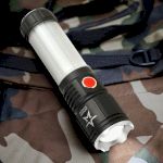 Светодиодный фонарь АРМИЯ РОССИИ MA-703 "Тайфун" ручной, аккумуляторный,10Вт, 6 режимов, Li аккумулятор, магнит, крючок