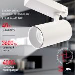 Трековый светильник трехфазный ЭРА SТR-30-36-40K-W40 узкий луч 4000K белый