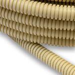 Труба ПВХ гофриров. 16 мм легкого типа с зондом под светлое дерево (25м.)