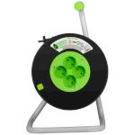 Удлинитель силовой ЭРА GREEN LINE KAT-2x1-30m Greenline на катушке пластик 4 розетки без заземления 30м ПВС 2x1мм2