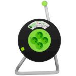 Удлинитель силовой ЭРА GREEN LINE KAT-2x1.5-30m Greenline на катушке пластик 4 розетки без заземления 30м ПВС 2x1.5мм2