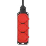 Удлинитель силовой ЭРА UK-3e-3x1,5-20m-IP44(KG) с заземлением 3 розетки каучук 20м КГ 3х1,5мм2 IP44