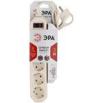 USF-5es-3m-I ЭРА Сет.фильтр базовая защита, с/з, с выкл, 5гн, 3м, ПВС,  10А, сл.кость (20/600)