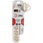 USF-5es-3m-I ЭРА Сет.фильтр базовая защита, с/з, с выкл, 5гн, 3м, ПВС,  10А, сл.кость (20/600)