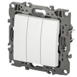 Выключатель ЭРА Серия 12 12-1107-01М тройной, 10АХ-250В, белый матовый