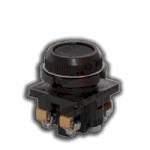 Выключатель кнопочный КЕ 181/1 черный     2з