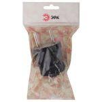 Vx1-B ЭРА Вилка б/з прямая 10A черная (24/480/5760)