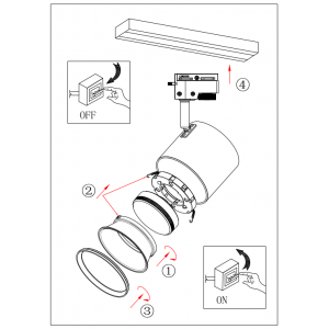 Трековый светильник однофазный ЭРА TR15 GX53 BK/SL под лампу черный/серебро