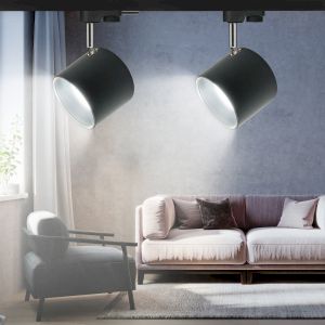 Трековый светильник однофазный ЭРА TR15 GX53 BK/SL под лампу черный/серебро