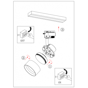 Трековый светильник однофазный ЭРА TR16 GX53 BK под лампу черный Трековый светильник однофазный ЭРА TR16 GX53 BK под лампу черный