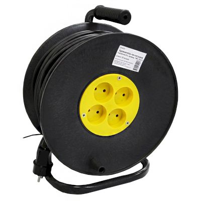 Удлинитель на катушке 4 розетки б/з., 50 метров, провод ПВС 2х2,5 10А Удлинитель на катушке 4 розетки б/з., 50 метров, провод ПВС 2х2,5 10А