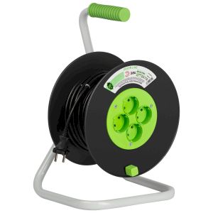 Удлинитель силовой ЭРА GREEN LINE KAT-2x1.5-20m Greenline на катушке пластик 4 розетки без заземления 20м ПВС 2x1.5мм2 Удлинитель силовой ЭРА GREEN LINE KAT-2x1.5-20m Greenline на катушке пластик 4 розетки без заземления 20м ПВС 2x1.5мм2