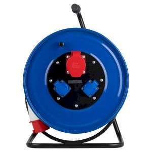 Удлинитель силовой ЭРА IND380-RM-3e-5x2,5-30m-IP44 380В на катушке 3 розетки 1xCEE 5P/2xSCHUKO 30м КГ 5х2,5 32А IP44