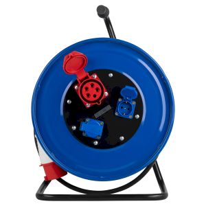 Удлинитель силовой ЭРА IND380-RM-3e-5x4-30m-IP44 380В на катушке 3 розетки 1xCEE 5P/2xSCHUKO 30м КГ 5х4 32A IP44