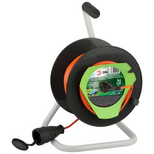 Удлинитель силовой ЭРА RP-1-2x1-20m на пластиковой катушке без заземления 1 розетка 20м ПВС 2х1мм2 Удлинитель силовой ЭРА RP-1-2x1-20m на пластиковой катушке без заземления 1 розетка 20м ПВС 2х1мм2