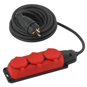 Удлинитель силовой ЭРА UK-3e-3x1,5-5m-IP44(KG) с заземлением 3 розетки каучук 5м КГ 3х1,5мм2 IP44 Удлинитель силовой ЭРА UK-3e-3x1,5-5m-IP44(KG) с заземлением 3 розетки каучук 5м КГ 3х1,5мм2 IP44