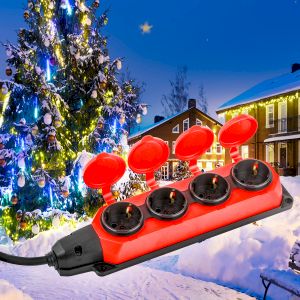 Удлинитель силовой ЭРА UK-4e-3x1,5-10m-IP44(KG) с заземлением 4 розетки каучук 10м КГ 3х1,5мм2 IP44