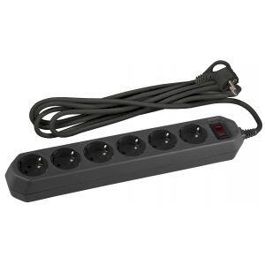 USF-6es-1,5m-B-BOX ЭРА Сет.фильтр базовая защита, с/з, с выкл, 6гн, 1,5м, ПВС, 10А, черный (10/540) USF-6es-1,5m-B-BOX ЭРА Сет.фильтр базовая защита, с/з, с выкл, 6гн, 1,5м, ПВС, 10А, черный (10/540)