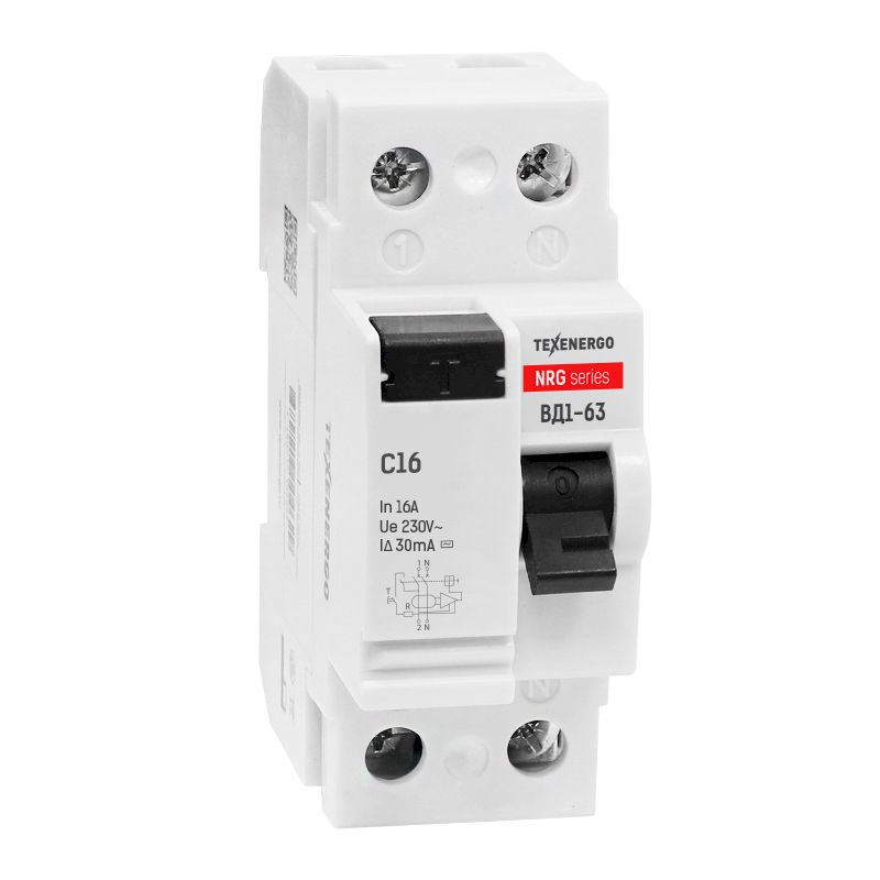 Устройство защитного отключения УЗО ВД1-63-NRG 2р 16А/ 30мА Устройство защитного отключения УЗО ВД1-63-NRG 2р 16А/ 30мА