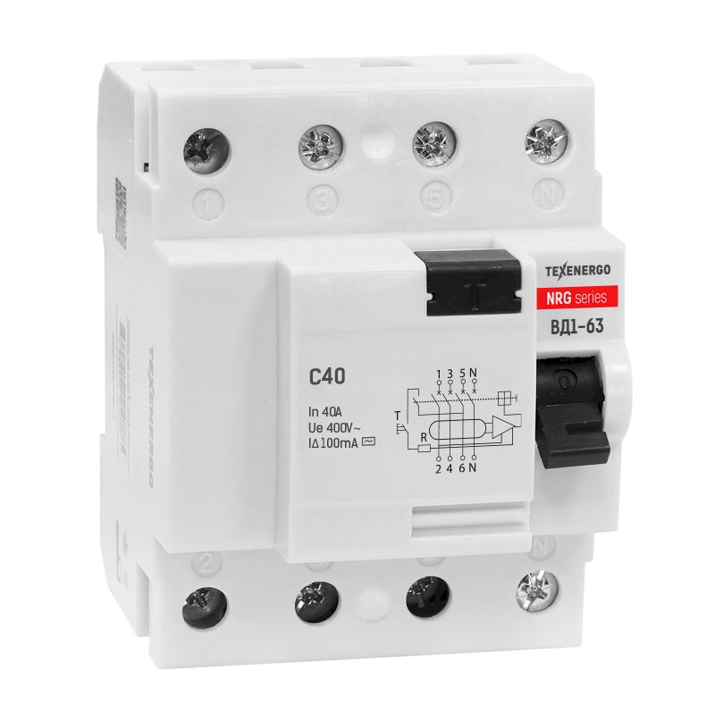 Устройство защитного отключения УЗО ВД1-63-NRG  4р    40А/100мА