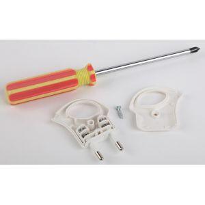 V1 ЭРА Вилка б/з 10A с кольцом непрямой ввод белая (10/200/9600) V1 ЭРА Вилка б/з 10A с кольцом непрямой ввод белая (10/200/9600)