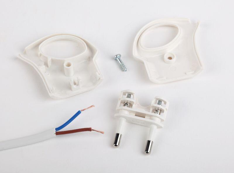 V1 ЭРА Вилка б/з 6A с кольцом непрямой ввод белая (10/200/9600) V1 ЭРА Вилка б/з 6A с кольцом непрямой ввод белая (10/200/9600)