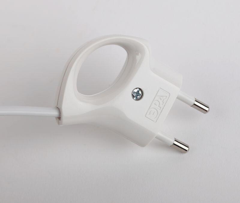 V1 ЭРА Вилка б/з 6A с кольцом непрямой ввод белая (10/200/9600) V1 ЭРА Вилка б/з 6A с кольцом непрямой ввод белая (10/200/9600)