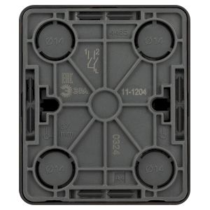 Выключатель ЭРА Эксперт 11-1204-05 двойной IP20 10АХ-250В ОУ антрацит