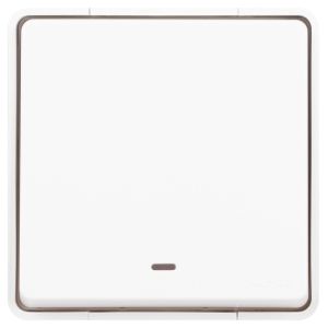 Выключатель ЭРА Эксперт 11-1502-01 с подсветкой IP55, 10АХ-250В, ОУ, белый