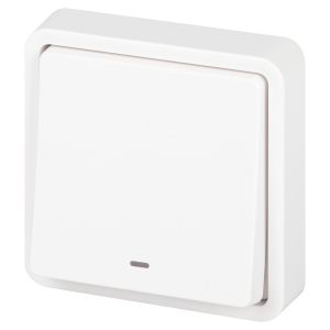 Выключатель ЭРА Эксперт 11-1522-01 с подсветкой IP55, 10АХ-250В, СУ, белый