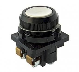 Выключатель кнопочный КЕ 011/2 белый   1з+1р