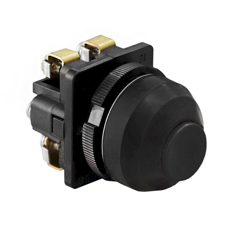 Выключатель кнопочный КЕ 081/2 черный 1з+1р Выключатель кнопочный КЕ 081/2 черный 1з+1р