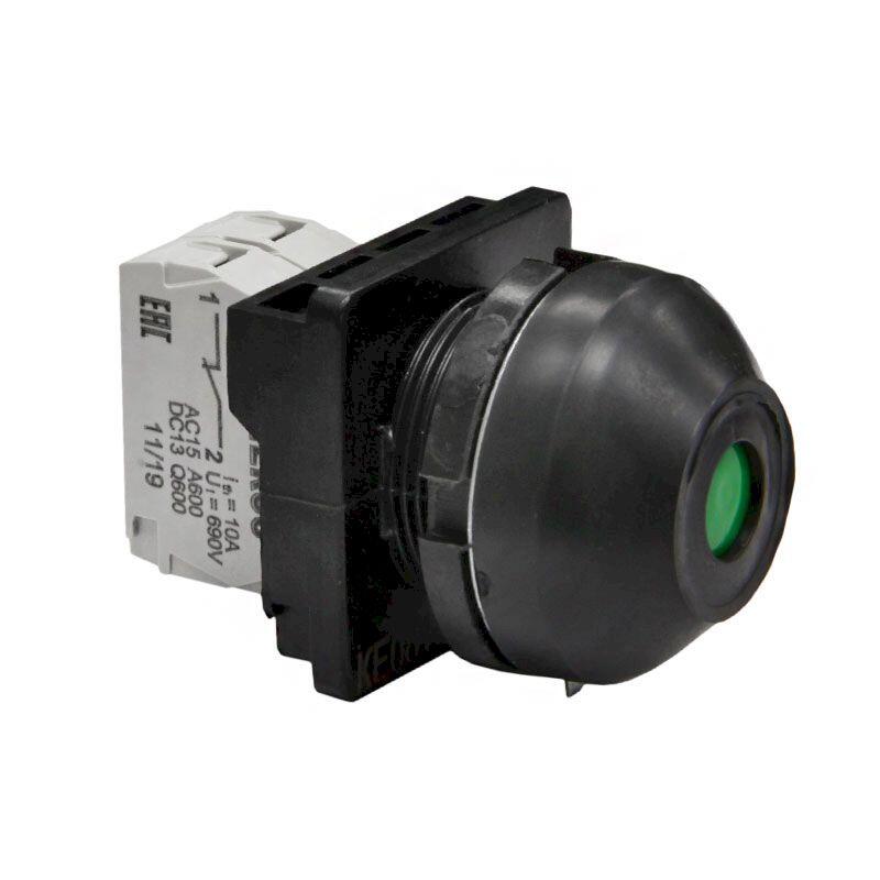 Выключатель кнопочный КЕ 081/2 зеленый 1з+1р Выключатель кнопочный КЕ 081/2 зеленый 1з+1р