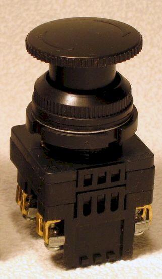 Выключатель кнопочный КЕ 141/2 черный     1з+1р  IP54