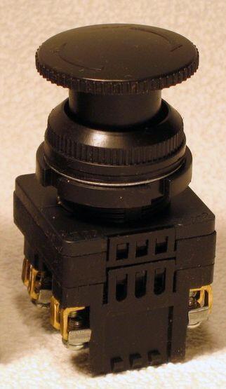 Выключатель кнопочный КЕ 141/2 черный     1з+1р